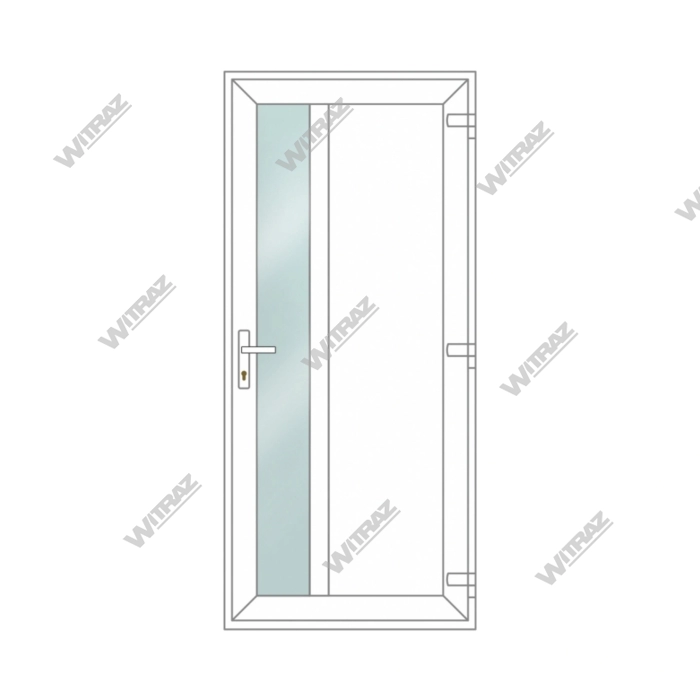 Ieejas PVC durvis - Ieejas PVC durvis (matēts stikls + PVC)