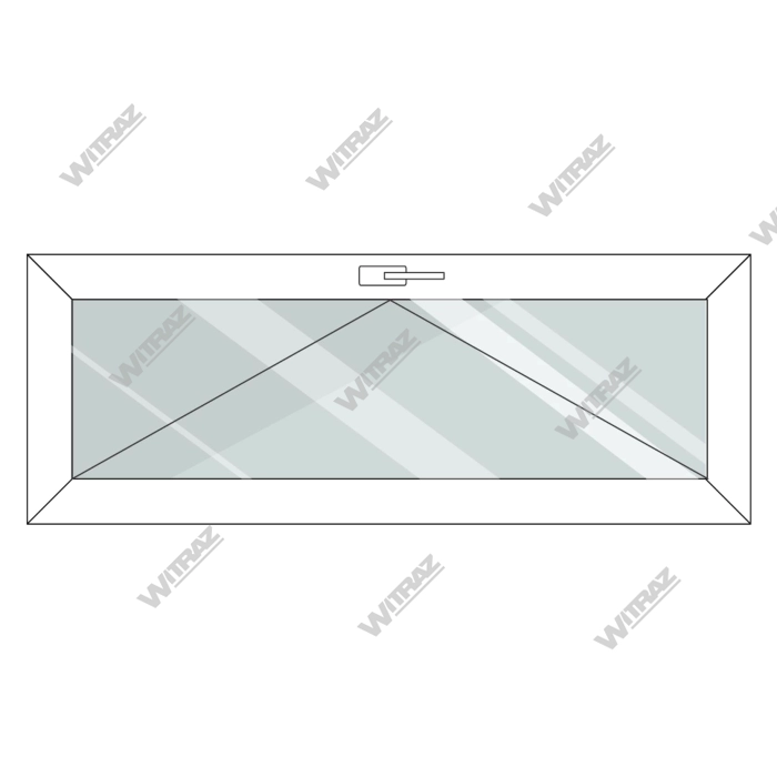 Готовые пластиковые окна - Одностворчатое ПВХ окно, открывается на проветривание, ручка сверху