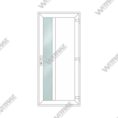  uPVC entrance doors - Entrance uPVC door (matte glass + uPVC)