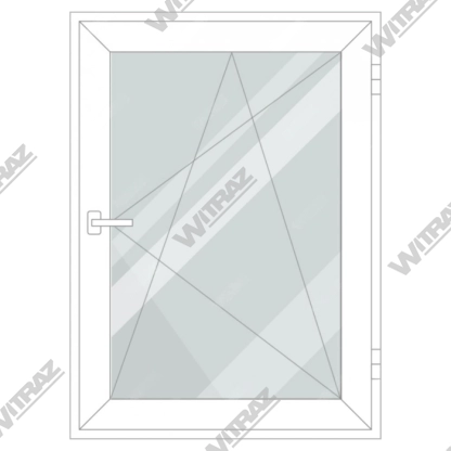  uPVC windows in stock - Single-casement uPVC window, opens in 3 positions